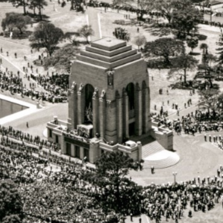 The Memorial's opening ceremony in 1934.