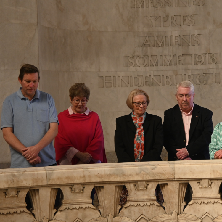 Visitors in the Hall of Memory during the Service of Remembrance.